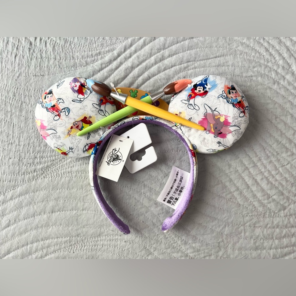 Disney Parks 2020 Ink & and Paint Minnie Mickey Mouse Ears Headband Dumbo NWT